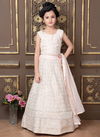 Cream Colour Saanvi New Latest Designer Wedding Kidswear Georgette Lehenga Choli Collection 5002